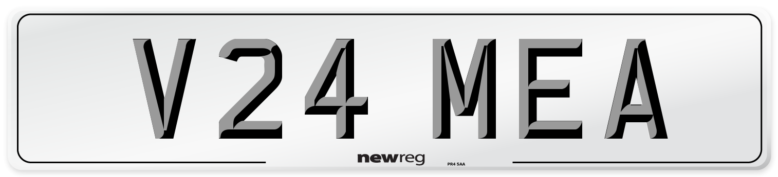 V24 MEA Number Plate from New Reg